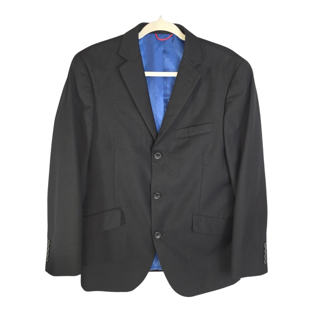 Billy London Men's Blazer Suit Jacket Sz 38S Black 2 Button Classic Fit Old Mone